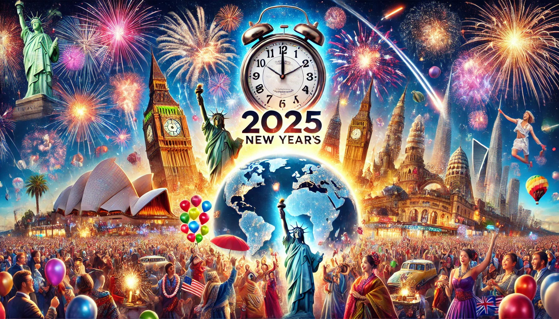 World Welcomes 2025 with Festivities Spanning Time Zones